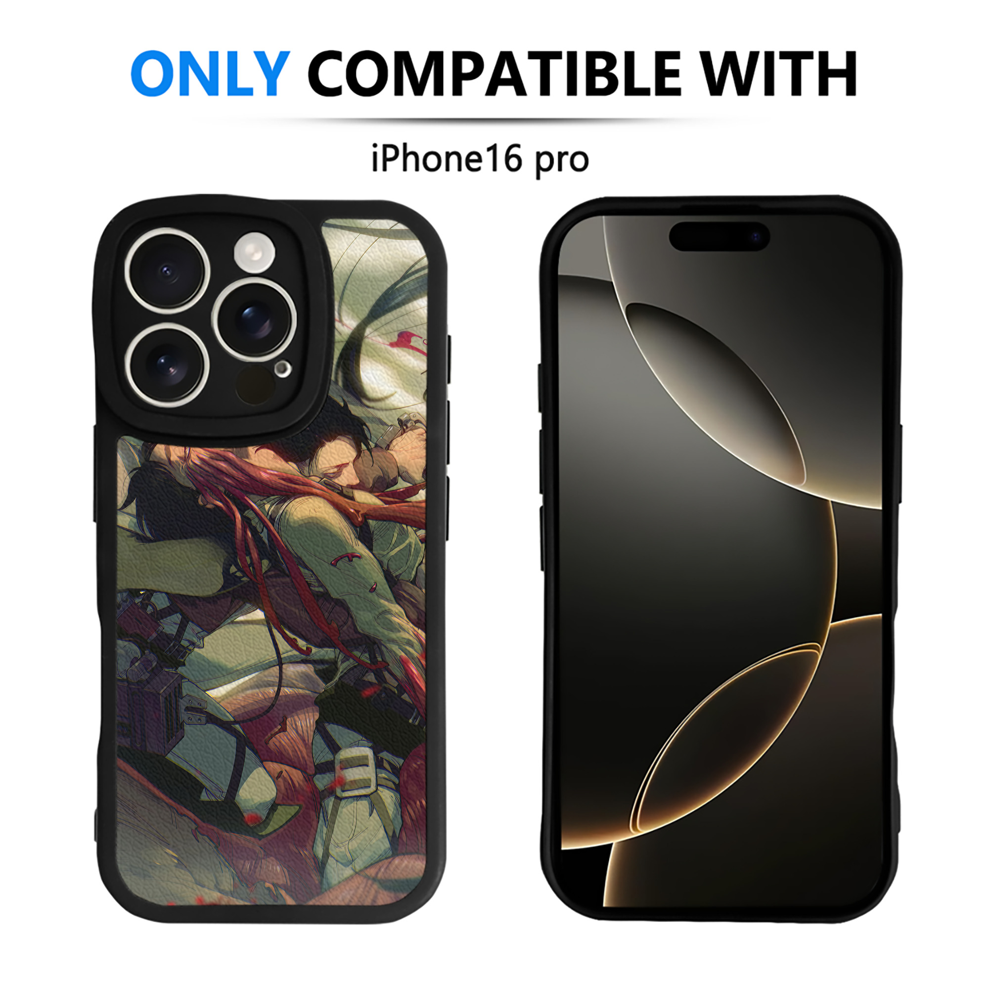 （画像用） 進撃の巨人 Attack on Titan 【iPhone 16シリーズ対応】シリコンスマホケース（レザー調） 材質：シリコン